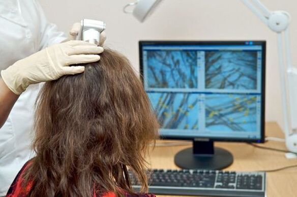 Durchführung einer diagnostischen Trichoskopie